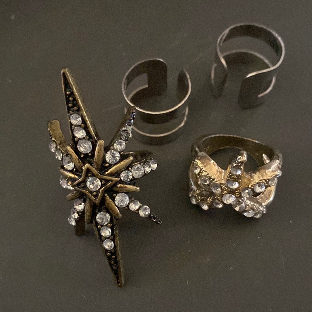 4 statement rings stack - Picture 2 of 7